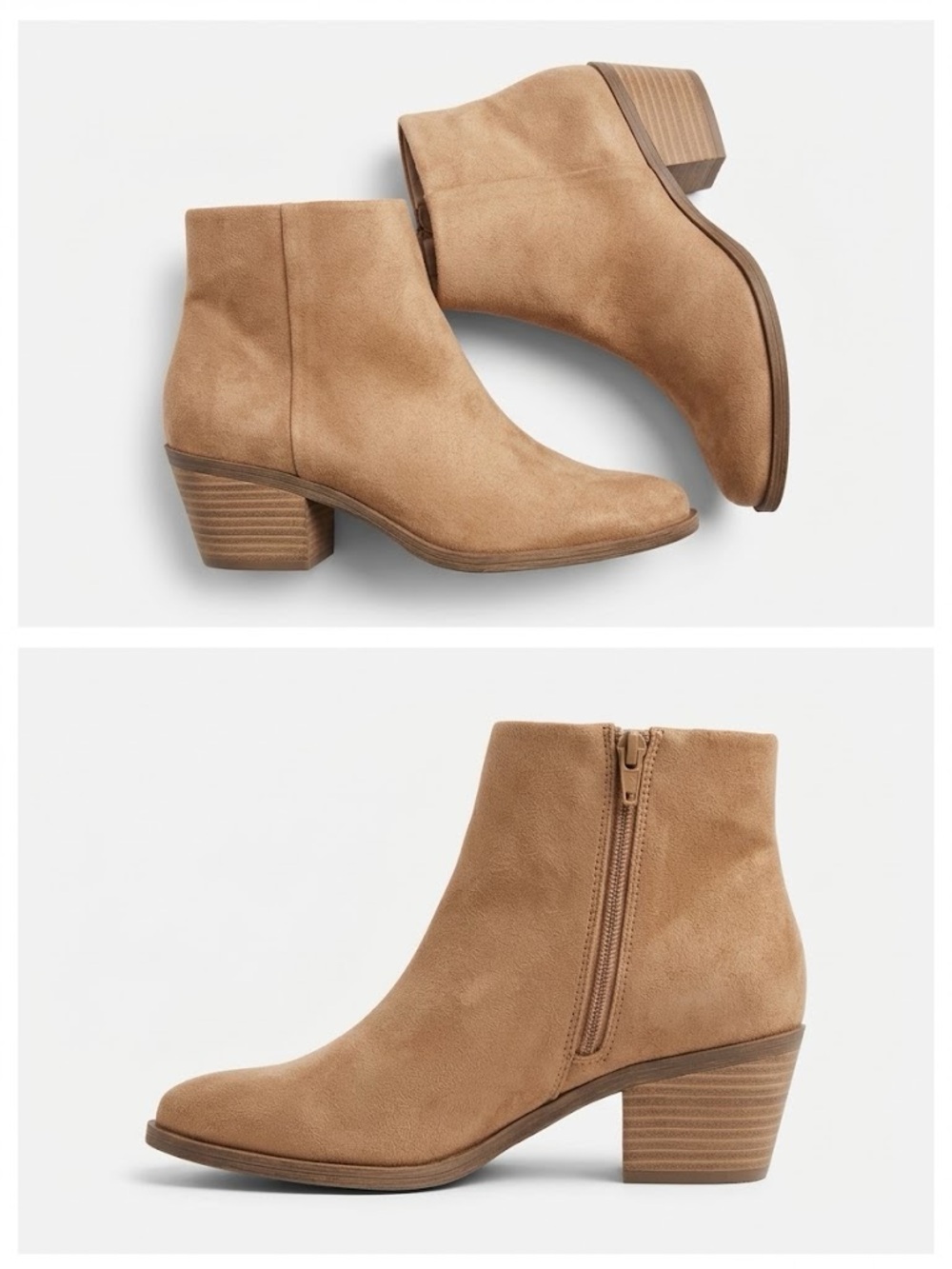 Nordstrom Suede Ankle Booties in Light Taupe